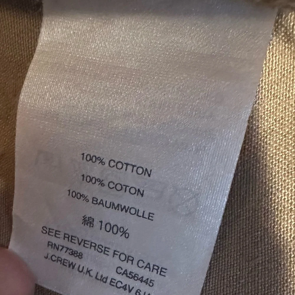 J.CREW Men's 33 Tan Flat Front Chino Shorts 9